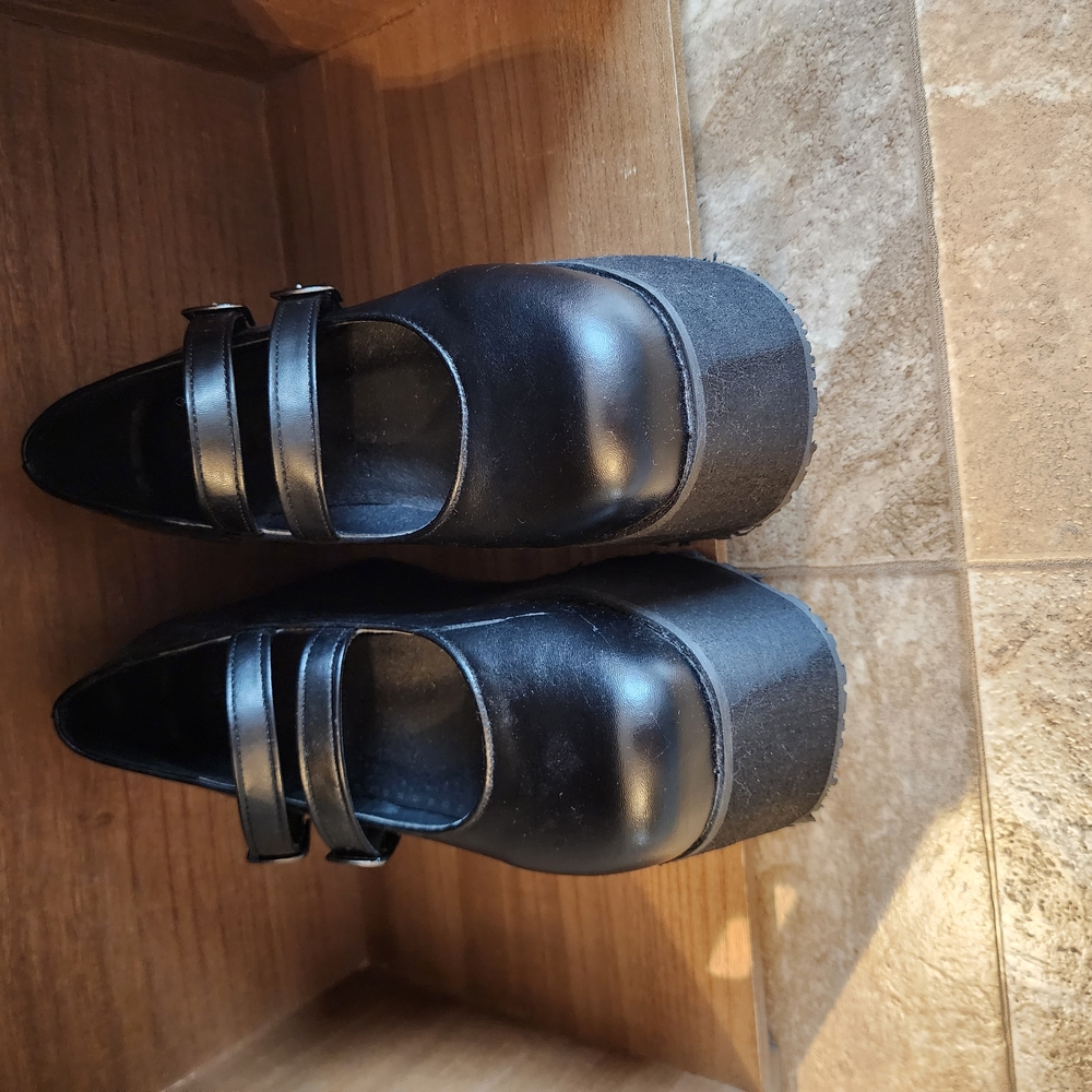 Black Platform Mary Jane Shoes